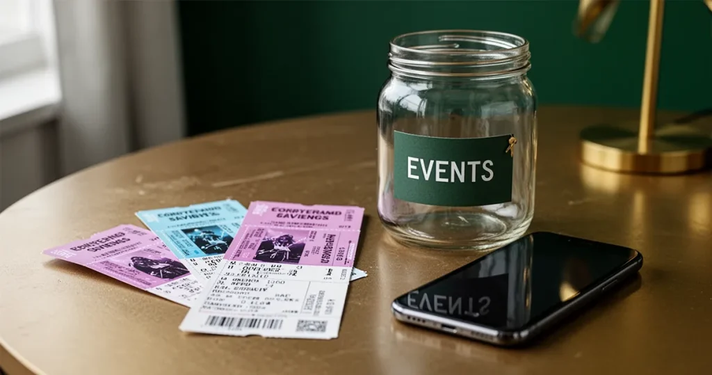Budgeting savings for concerts and live events without overspending